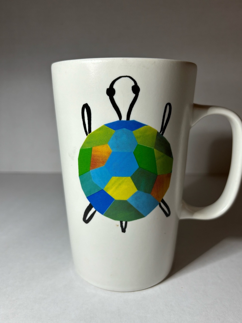 Starbucks 2015 Tortoise and Hare Finish Line Tall Mug Cup Turtle Rabbit 16 oz